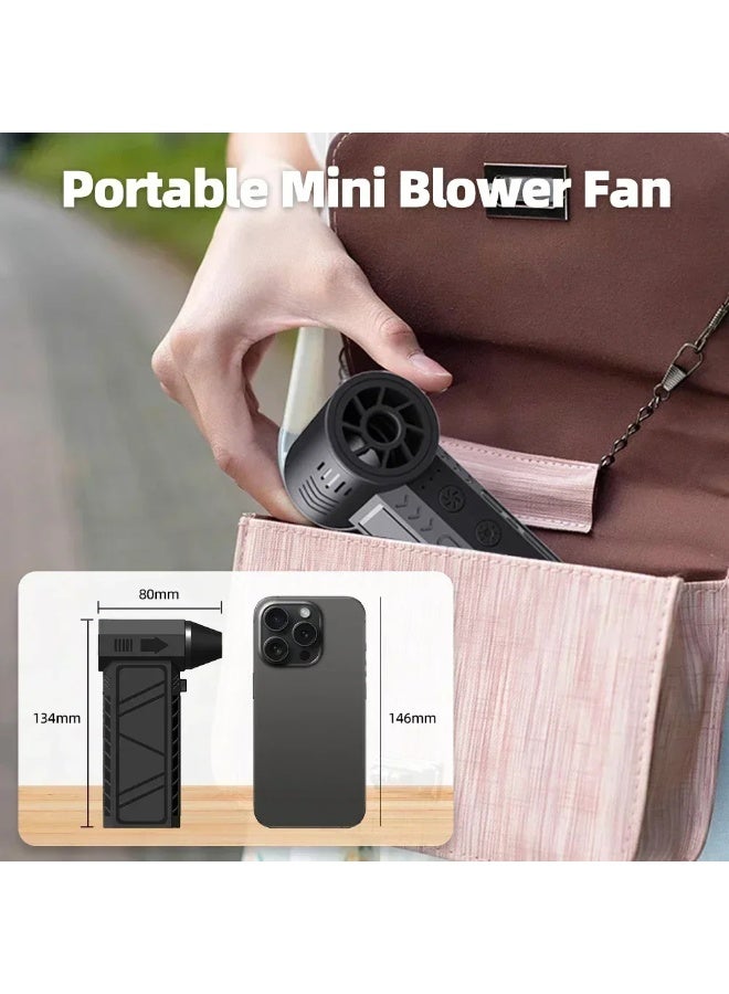 130000 RPM Electric Air Duster, Cordless Jet Fan Blower with 3-Speed Adjustment, Rechargeable via Type-C – Compact Air Dryer for Car, Keyboard, Computer & Camera Cleaning  - Image 2