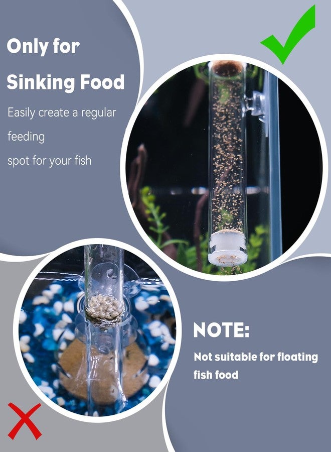 باوفلي طقم أطباق تغذية أسماك الزينة من باوفلاي - أنبوب تغذية زجاجي شفاف للروبيان مع طبق وكوبين شفط، مستلزمات تغذية لأسماك البيتا وأحواض الأسماك الاستوائية - Image 4
