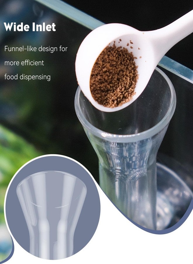 باوفلي طقم أطباق تغذية أسماك الزينة من باوفلاي - أنبوب تغذية زجاجي شفاف للروبيان مع طبق وكوبين شفط، مستلزمات تغذية لأسماك البيتا وأحواض الأسماك الاستوائية - Image 3