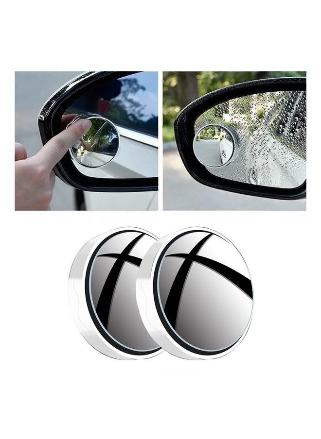 We Happy 2 Pcs Car Suction Cup Auxiliary Rearview Mirror 360 Degree Rotating Wide-angle Round Frame Mirror  - Image 3