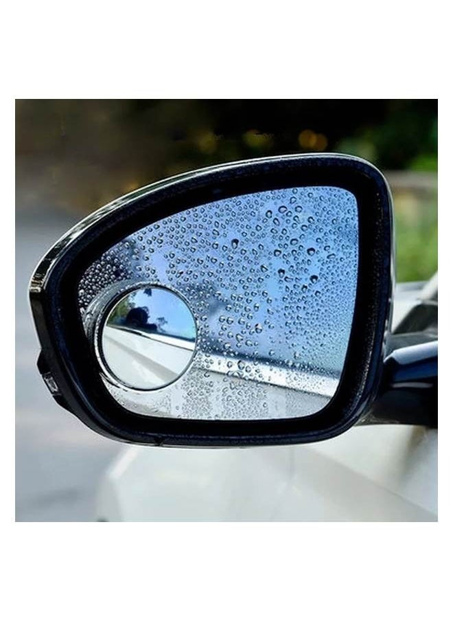 We Happy - 2 Pcs Car Suction Cup Auxiliary Rearview Mirror 360 Degree Rotating Wide-angle Round Frame Mirror - Image 1