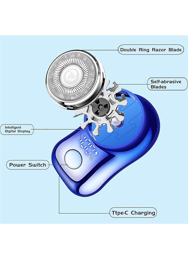 Mini Electric Shaver, Portable Powerful Storm Razor for Men, USB C Rechargeable, Battery Power Display, Lightweight Razor for Travel Office Business Trip, Black - Image 2