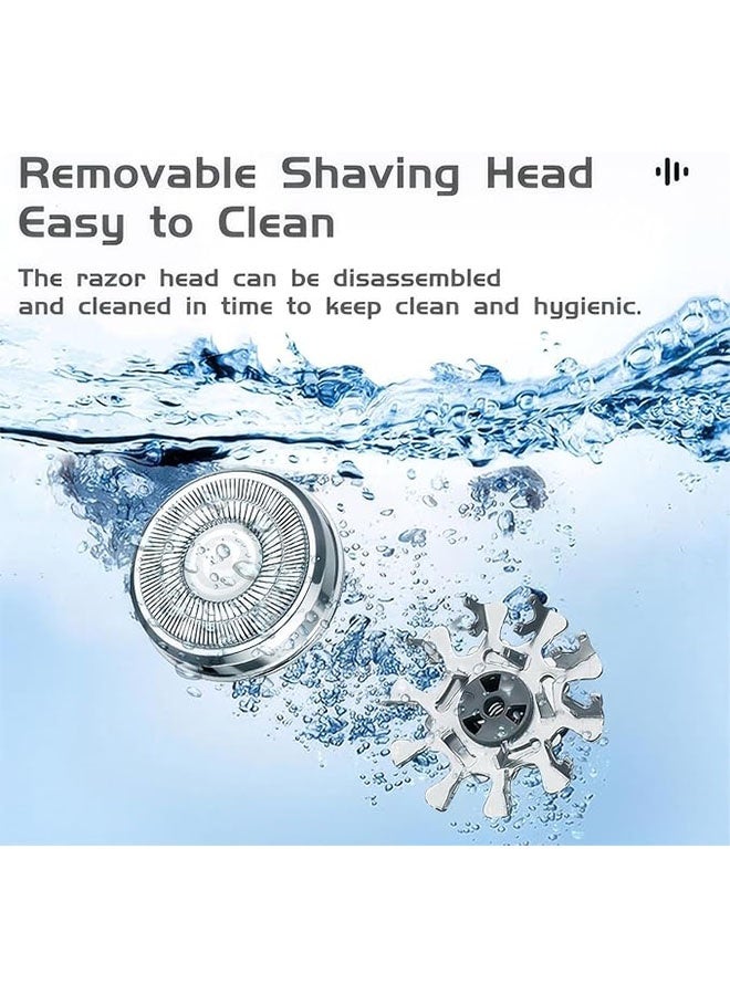 Mini Electric Shaver, Portable Powerful Storm Razor for Men, USB C Rechargeable, Battery Power Display, Lightweight Razor for Travel Office Business Trip, Black - Image 3