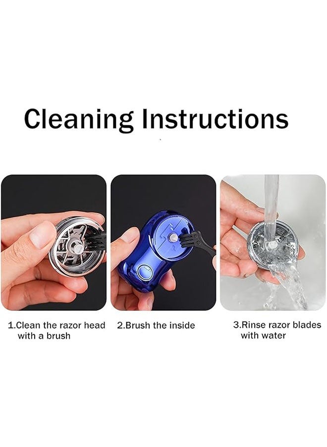 Mini Electric Shaver, Portable Powerful Storm Razor for Men, USB C Rechargeable, Battery Power Display, Lightweight Razor for Travel Office Business Trip, Black - Image 4