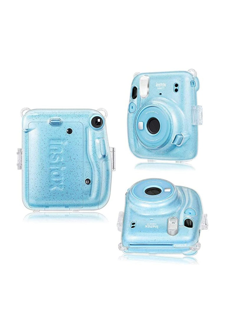 Hard Case for Fujifilm Instax Mini 11 Instant Camera with Adjustable Strap Blue - Image 3