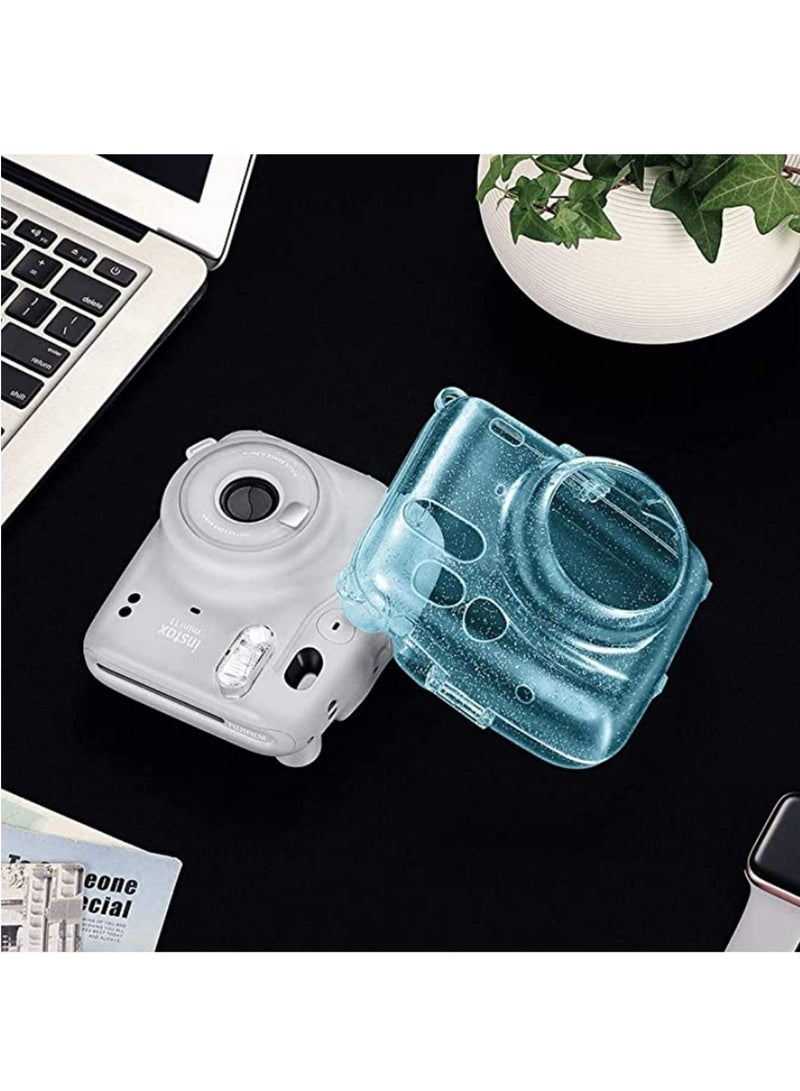 Hard Case for Fujifilm Instax Mini 11 Instant Camera with Adjustable Strap Blue - Image 4