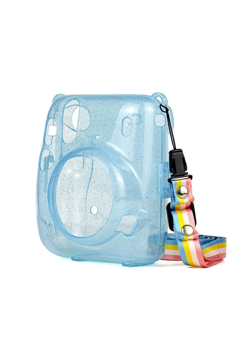 Hard Case for Fujifilm Instax Mini 11 Instant Camera with Adjustable Strap Blue - Image 2