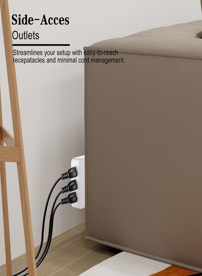 FiiMan 6 Outlet Wall Adapter, UL Listed 3-Prong Grounded Outlet to The Side, Wall Plug Side Access Adapter, 6 Way Outlet Extender Tap, White (2) - Image 5