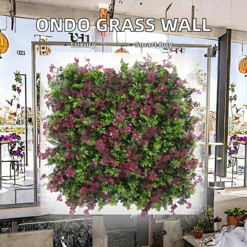 Y&D 3D Tropical Vertical Artificial Green Plant Panel Faux Flower Wall Decor, Realistic Landscaping Plants for Home Garden Backdrop - Image 2
