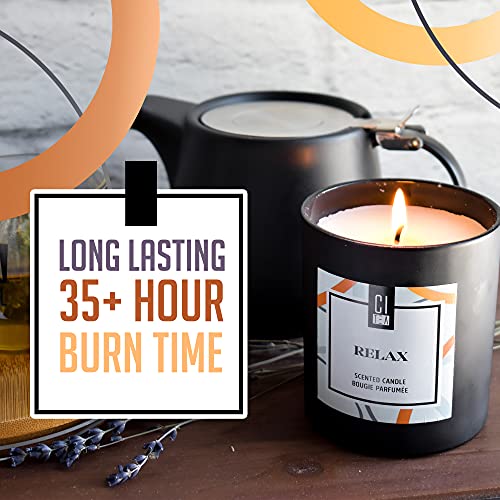 CITea - 100% Natural Soy Wax Scented Candle, Stress Relief Soy Candle with Natural Oils, Large Candle 8 Oz, Sandalwood and Musk Scent, Relax - Image 2