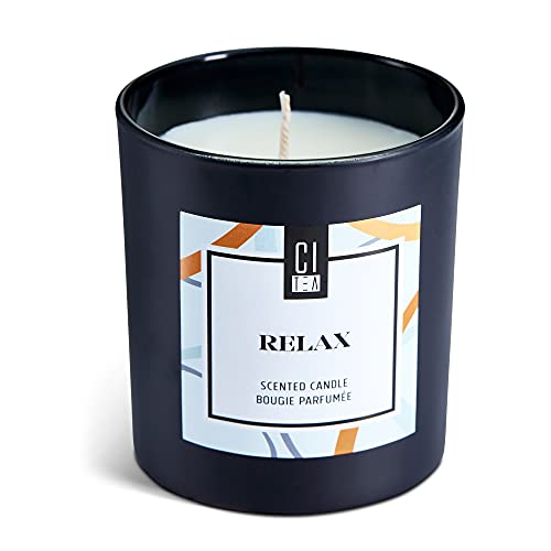 CITea - 100% Natural Soy Wax Scented Candle, Stress Relief Soy Candle with Natural Oils, Large Candle 8 Oz, Sandalwood and Musk Scent, Relax - Image 1