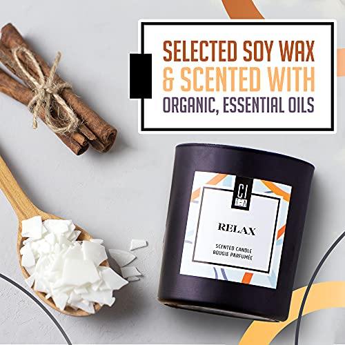 CITea - 100% Natural Soy Wax Scented Candle, Stress Relief Soy Candle with Natural Oils, Large Candle 8 Oz, Sandalwood and Musk Scent, Relax - Image 3