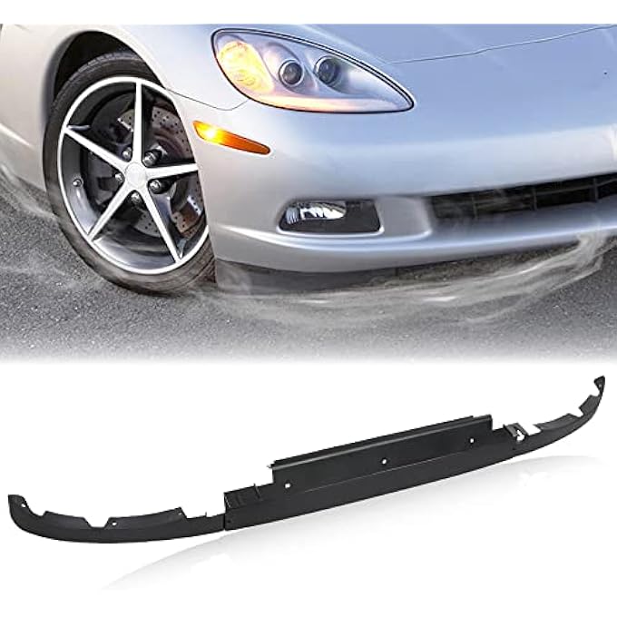 GPLUS Front Air Dam Spoiler Complete Kit with Mount Hardware Compatible with 2005-2013 Chevy C6 Corvettes 3 Piece Spoilers - Image 4