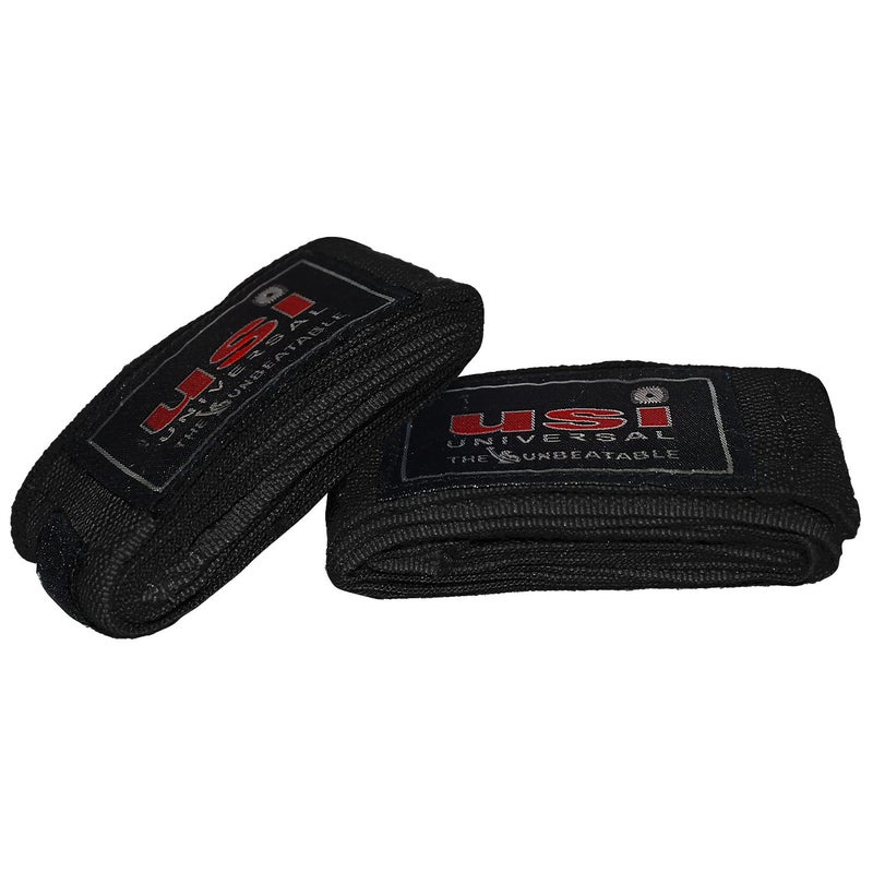 USI Boxing Hand Wraps 2.75m (108”) – Cotton MMA Inner Wraps with Hook & Loop Closure for Boxing, Muay Thai & Training (Black, 1 Pair) - Image 3
