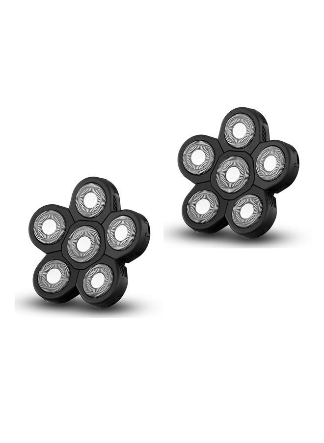 Roziapro Upgrade 6D Electric Shaver Replacement Head Freedom Head Shaver Replacement Blades Head Shavers for Bald Men Replaceable Head Waterproof Blades for Men Replacement Blade Head (Gray Pack2) - Image 1