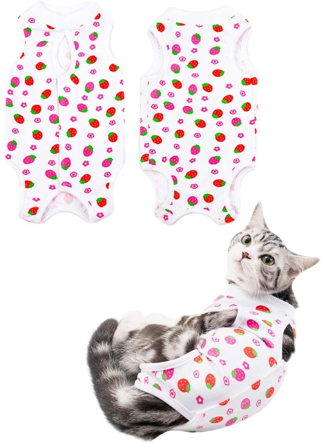 Cat Professional Recovery Suit Surgical Recovery Shirt Breathable Recovery Suit for Cats After Surgery Wear Anti Licking Wounds Perfect E-Collar Alternative Pajama Suit (Size L) - Image 1