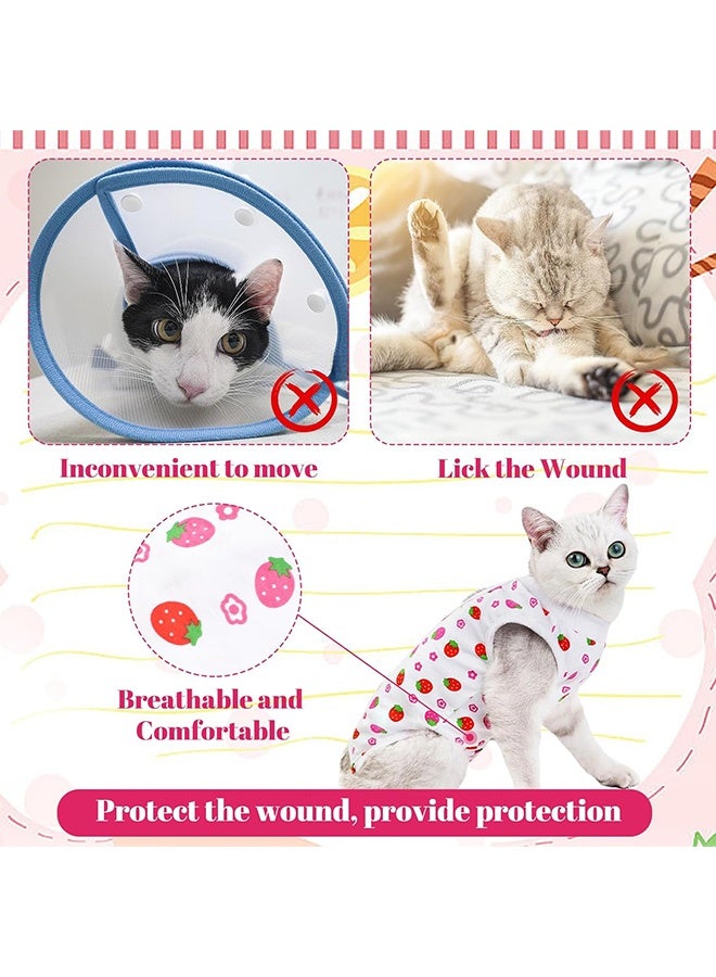 Cat Professional Recovery Suit Surgical Recovery Shirt Breathable Recovery Suit for Cats After Surgery Wear Anti Licking Wounds Perfect E-Collar Alternative Pajama Suit (Size L) - Image 4