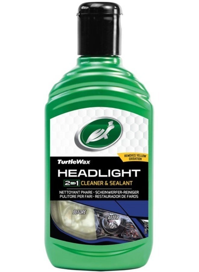 TurtleWax Headlight Lens Restorer 2-in-1 Cleaner and Sealant for Removing Yellow Oxidation, Restoring Clarity, and Providing Long-Lasting UV Protection for Car Headlights. - Image 2