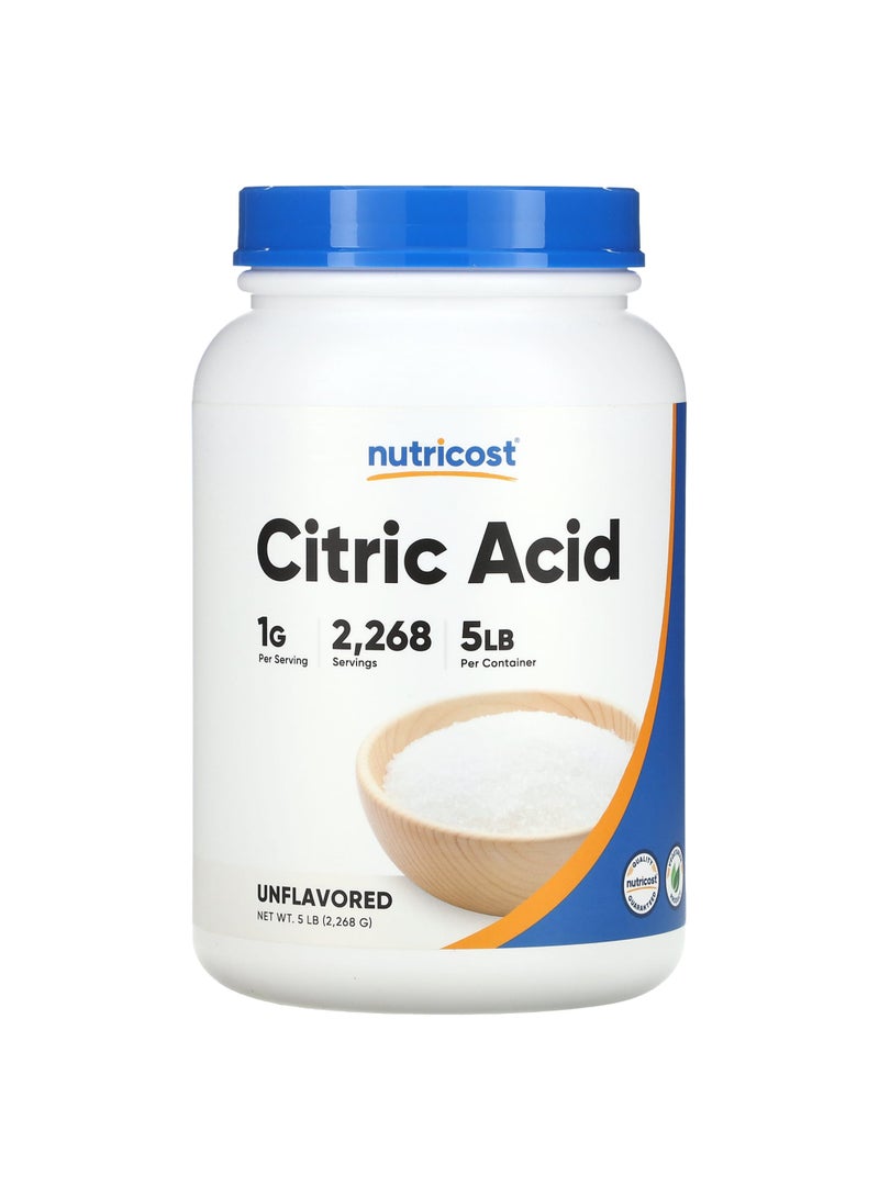 Citric Acid, Unflavored, 5 lb (2,268 g)