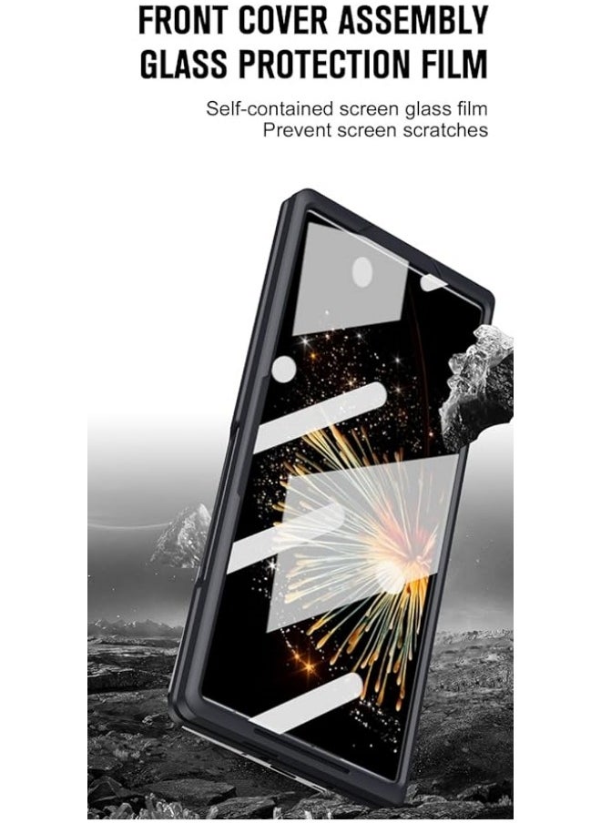 General - Compatible with Xiaomi Mix Fold 3 5G Case, Mi Mix Fold 3 Leather Case with Front Screen Protector & Built-in Kickstand Phone Case for Mi Mix Fold 3 - Image 1