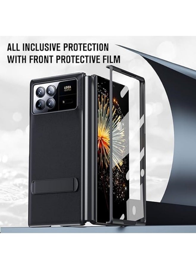 General - Compatible with Xiaomi Mix Fold 3 5G Case, Mi Mix Fold 3 Leather Case with Front Screen Protector & Built-in Kickstand Phone Case for Mi Mix Fold 3 - Image 1