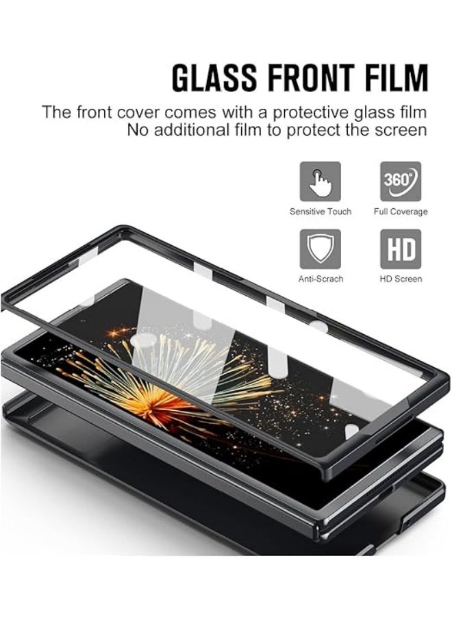 General - Compatible with Xiaomi Mix Fold 3 5G Case, Mi Mix Fold 3 Leather Case with Front Screen Protector & Built-in Kickstand Phone Case for Mi Mix Fold 3 - Image 1