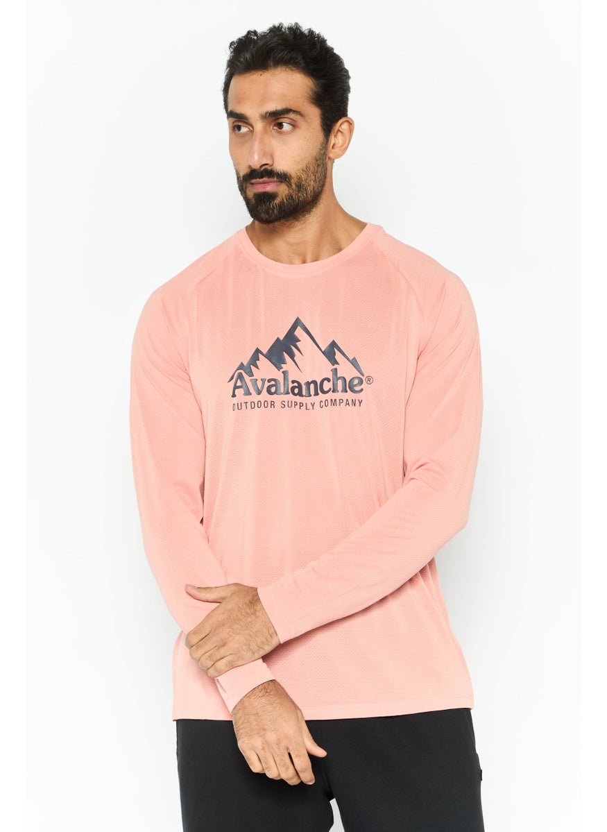 Men Sportswear Fit Long Sleeves Outdoor T-Shirt, Pink - pzsku/Z860CC35962B61828F5DDZ/45/_/1737642302/f3646328-a1b1-4a70-86c9-88d4a8a6ca6d