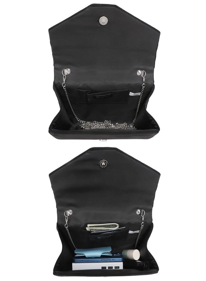 داسين حقائب داسين النسائية للسهرات، حقائب يد رسمية للحفلات، حقائب زفاف، حقائب كوكتيل، حقائب حفلات التخرج (2-أسود) - Image 5