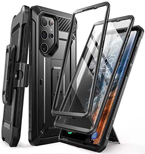 SUPCASE for Samsung Galaxy S22 Ultra Case with Stand Unicorn Beetle Pro 2 Front Frames Builtin Screen Protector BeltClip MilitaryGrade Protection Phone Case for Galaxy S22 Ultra Black - Image 1