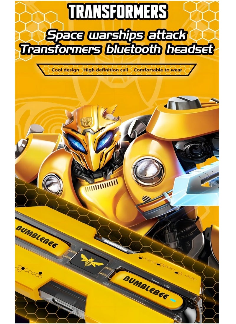TRANSFORMERS - Transformers TF-T01 TWS Bluetooth Wireless Headset Low Latency Smart Touch Bluetooth 5.3 Shockwave Black - Image 1