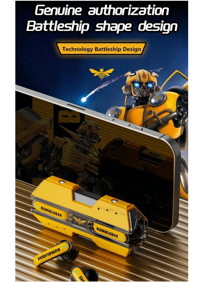 TRANSFORMERS - Transformers TF-T01 TWS Bluetooth Wireless Headset Low Latency Smart Touch Bluetooth 5.3 Shockwave Black - Image 1