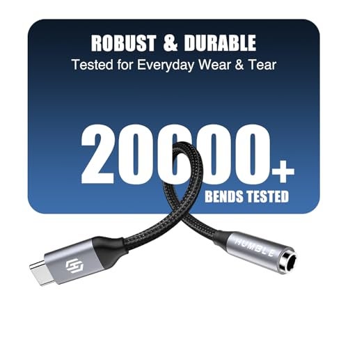 Humble Type-C to 3.5mm Audio Jack Adapter with DAC, Type-C Headphone AUX Converter for iPhone Series 17/16/15, Samsung Galaxy, OnePlus, Google Pixel, Nothing, Motorola & Other Phones with USB-C Ports - Image 3