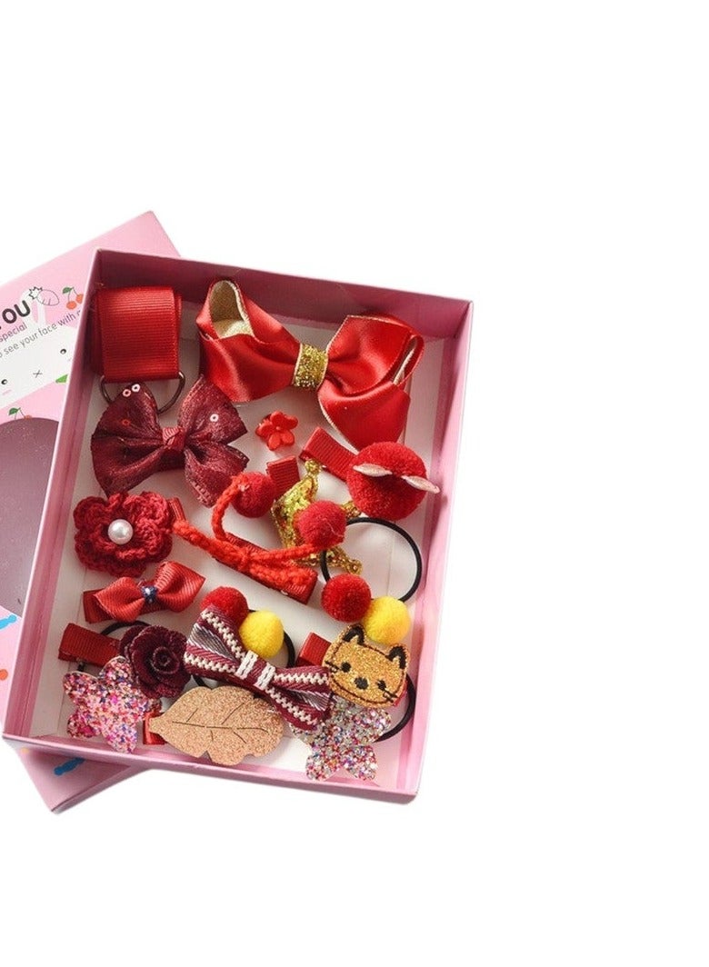 Baby girl hair clip set, baby hair accessory set, in a box, code 391
