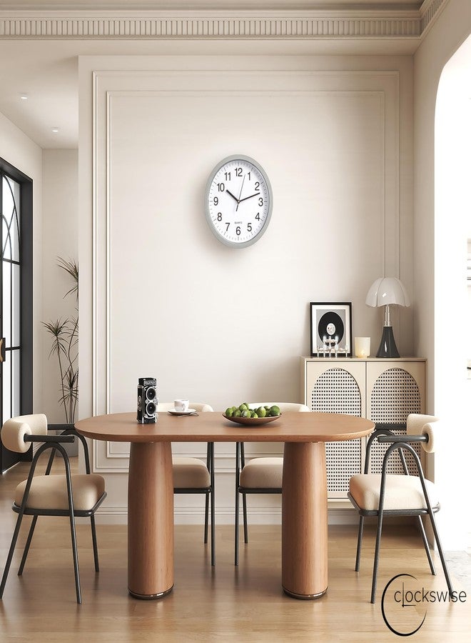 Clockswise 10in Wall Mounted Clock with Hidden Storage Door Stylish Safe for Valuables Featuring Secret Interior Compartment Diversion Box for Kitchen, Living Room Decor and Home Organization (Silver) - Image 4