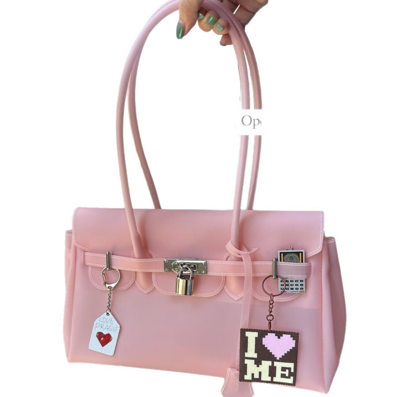 Jellyfirkin Korean Style Summer Jelly Tote Bag - TPU Crossbody - Image 5
