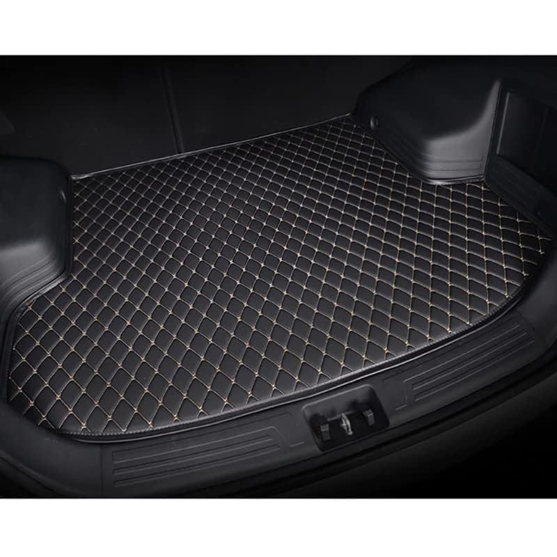 KEXES Premium for Hyundai Verna Custom Fitted Car Trunk/Boot/Dicky Base Mat | Italian Leather | for Passenger Car | Black with Beige Thread - Image 4