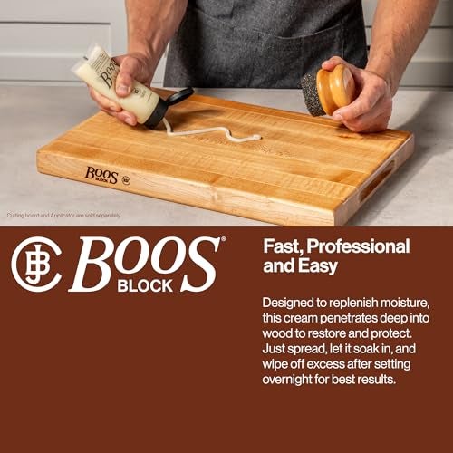 John Boos Block All-Natural Board Cream for Butcher Blocks and Cutting Boards, 5 oz - Wood Conditioner & Sealer for Maintenance and Protection, Safe Formula with Beeswax & Mineral Oil - Image 5