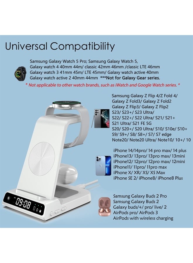 NeotrixQI Wireless Charger for Samsung Charging Station, 3 in 1 Android Phone Trio Multiple Devices Charger for Samsung S23 Ultra/Galaxy S22 Ultra/S21/Z Flip 5/Fold 5/Buds, Charger for Galaxy Watch 6/5 Pro/4/3 - Image 2