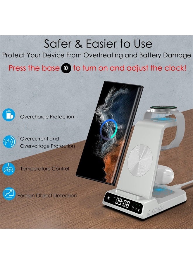 NeotrixQI Wireless Charger for Samsung Charging Station, 3 in 1 Android Phone Trio Multiple Devices Charger for Samsung S23 Ultra/Galaxy S22 Ultra/S21/Z Flip 5/Fold 5/Buds, Charger for Galaxy Watch 6/5 Pro/4/3 - Image 4