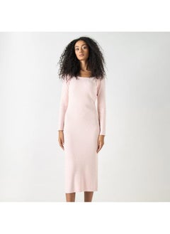 2Xtremz 2Xtremz Ribbed Bodycon Dress with Long Sleeves  - Image 2