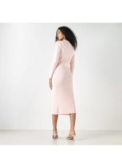 2Xtremz 2Xtremz Ribbed Bodycon Dress with Long Sleeves  - Image 3