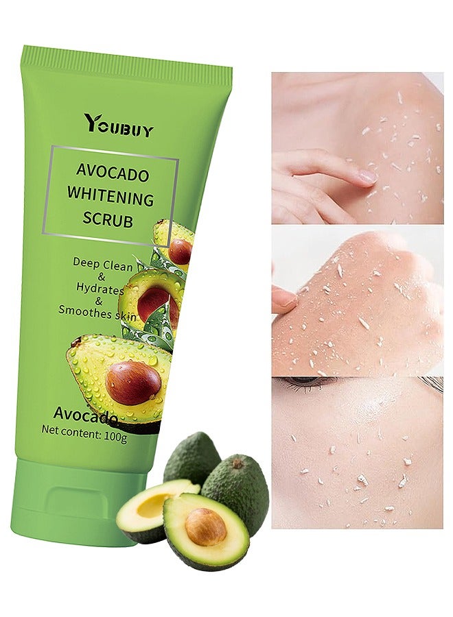 Youbuy مقشر الأفوكادو المبيض - مقشر لطيف للوجه ، مقشر الوجه لإزالة الجلد الميت بعمق 100 جرام - Image 1