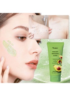 YOUBUY Avocado Whitening Scrub, Gentle Exfoliating Facial Scrub, Deep Clean Dead Skin Removal Facial Exfoliator 100G  - Image 5