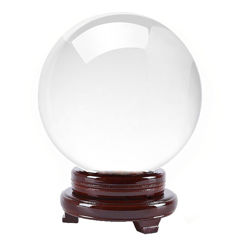 Amlong crystal crystal Ball 130mm (5 inch) Including Wooden Stand and gift Package - Image 1