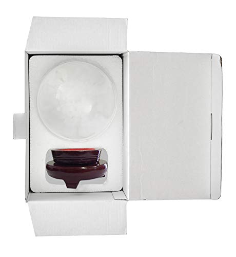 Amlong crystal crystal Ball 130mm (5 inch) Including Wooden Stand and gift Package - Image 3