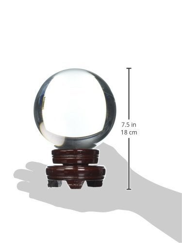 Amlong crystal crystal Ball 130mm (5 inch) Including Wooden Stand and gift Package - Image 2