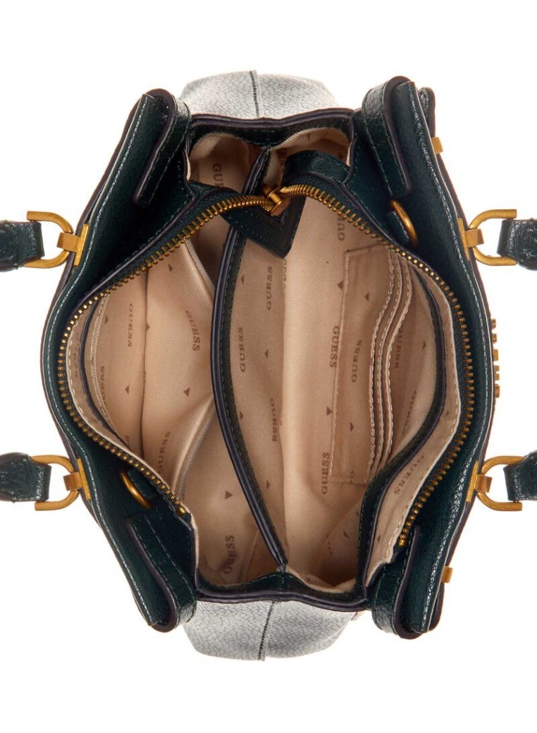 جس حقيبة جيس سيستري الصغيرة - جلد صناعي مبطن باللون الأخضر مع أجزاء معدنية ذهبية - Image 3