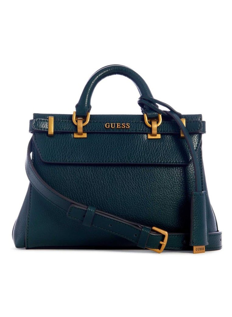 جس حقيبة جيس سيستري الصغيرة - جلد صناعي مبطن باللون الأخضر مع أجزاء معدنية ذهبية - Image 1