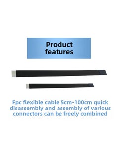 LDK Ultra-thin Micro USB Flat Flexible Cable FPC Raspberry Pi PTZ Data Transfer USB Male Type-c-Color:Flexible Cable 100cm