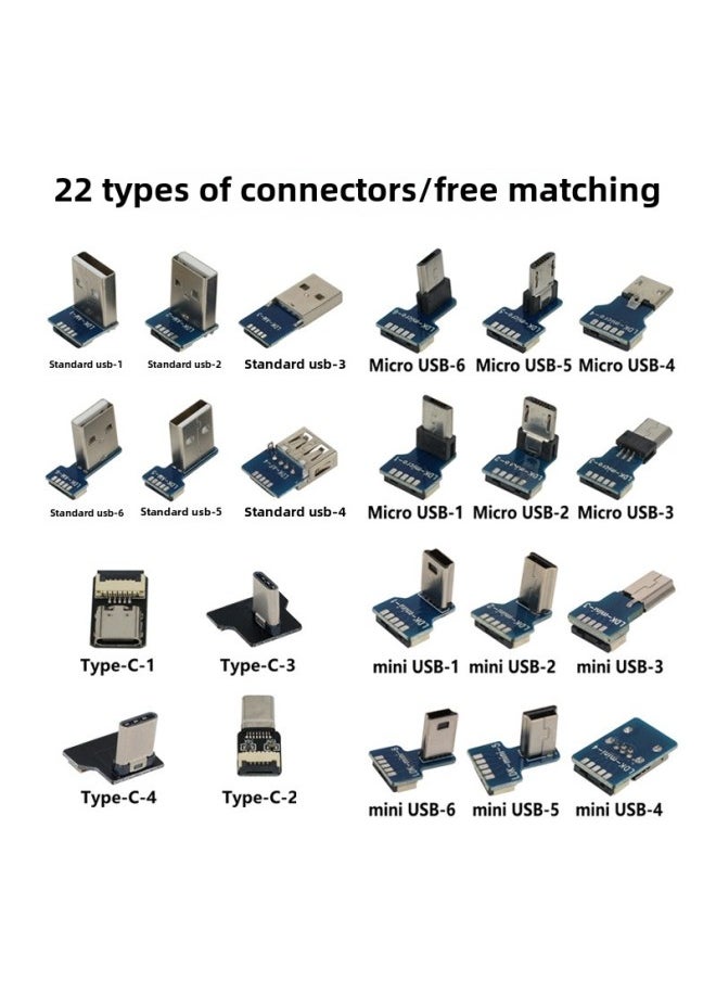 Generic - LDK Ultra-thin Micro USB Flat Flexible Cable FPC Raspberry Pi PTZ Data Transfer USB Male Type-c-Color:Flexible Cable 100cm - Image 1